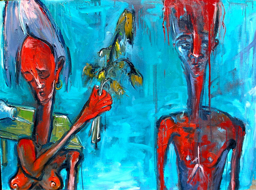 900x669 You Can Send Me Dead Flowers Painting By Kenneth Agnello - Dead Flowers Painting