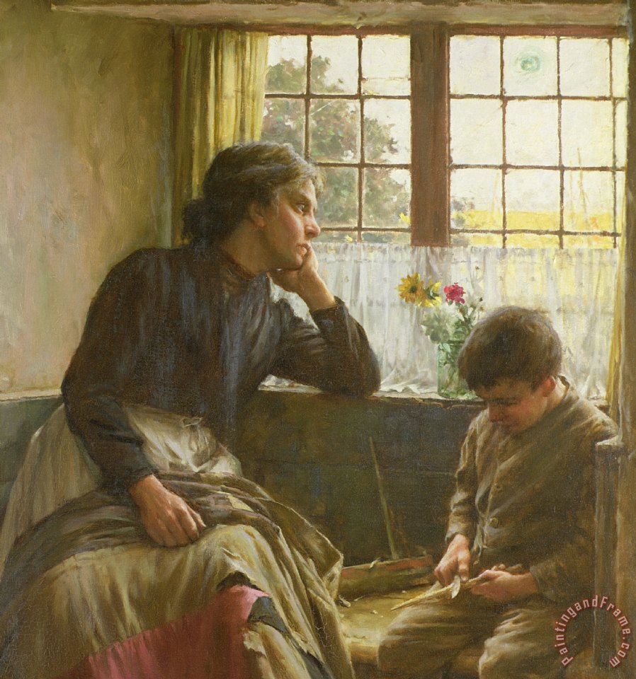 898x960 Walter Langley Tender Grace Of A Day That Is Dead Painting - Dead Painting