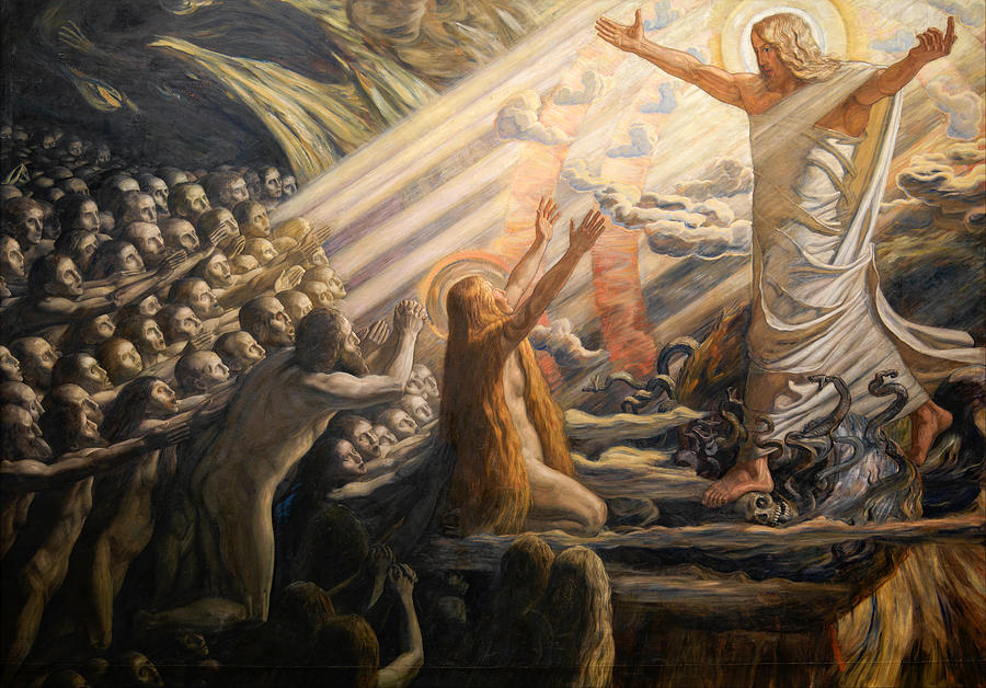 900x628 Christ In The Realm Of The Dead Painting By Joakim Skovgaard - Dead Painting