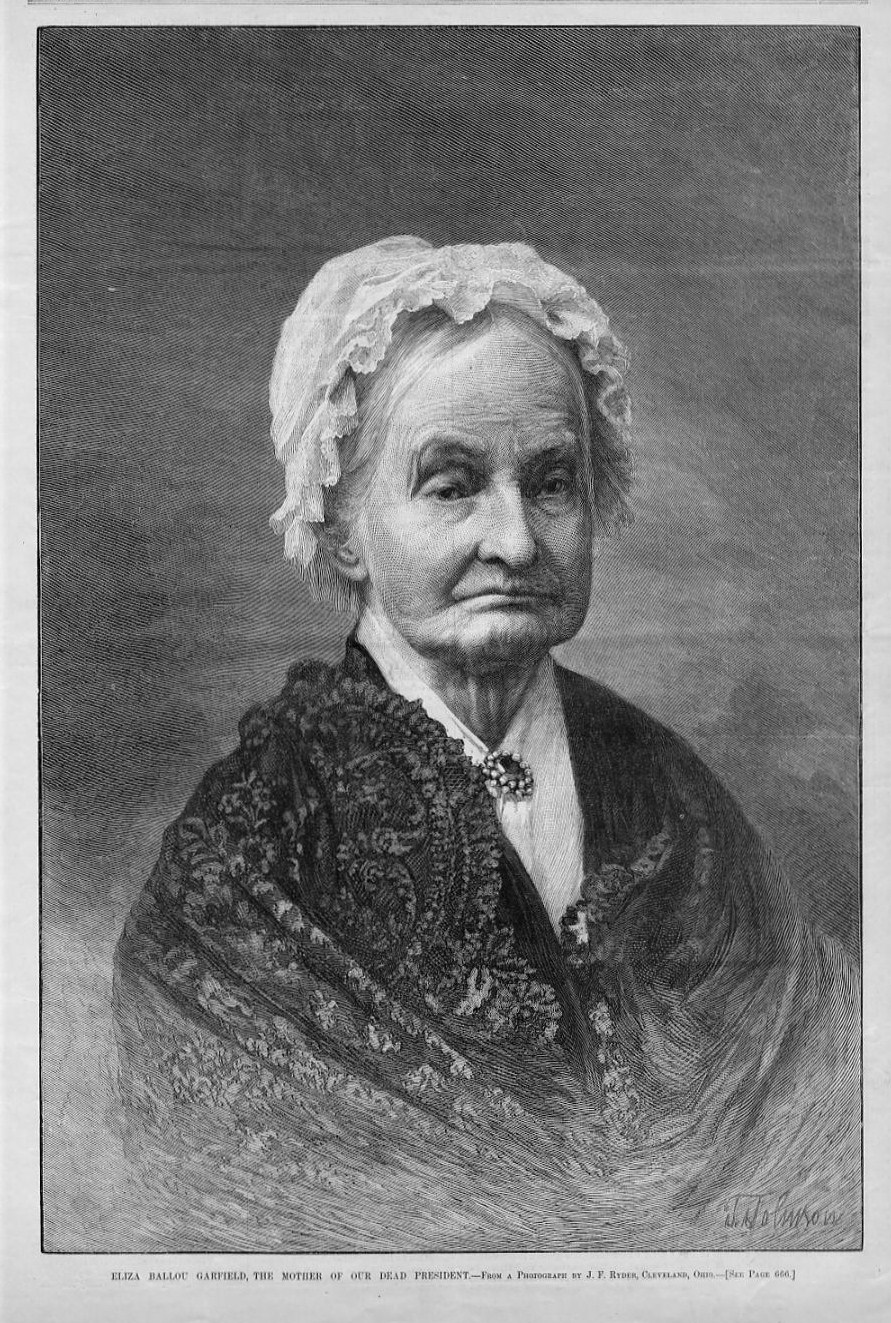 891x1323 Eliza Ballou Garfield Portrait Mother Of Our Dead President - Dead Presidents Face Painting