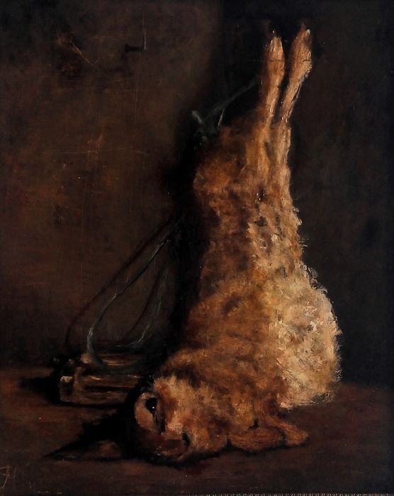 556x700 Unknown (20th Century) - Dead Rabbit Painting