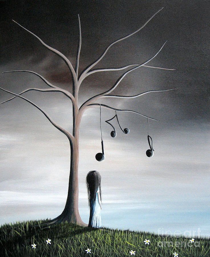 736x900 Surreal Painting - Dead Tree Painting