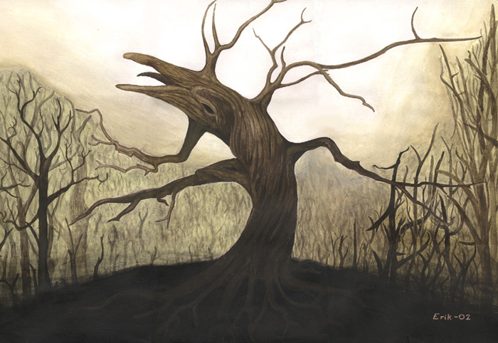 700x482 The Dead Tree By Nativetongue - Dead Tree Painting