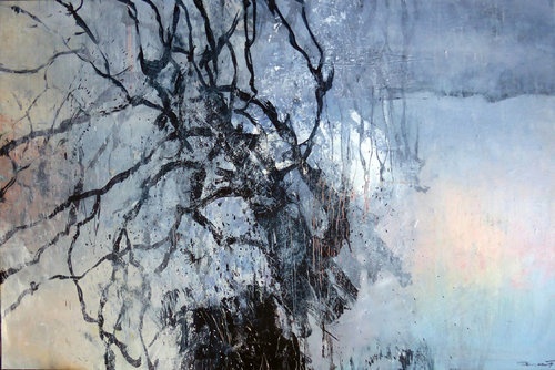 500x334 Dead Tree By Alain Gegout (2017) Painting Acrylic On Canvas - Dead Tree Painting