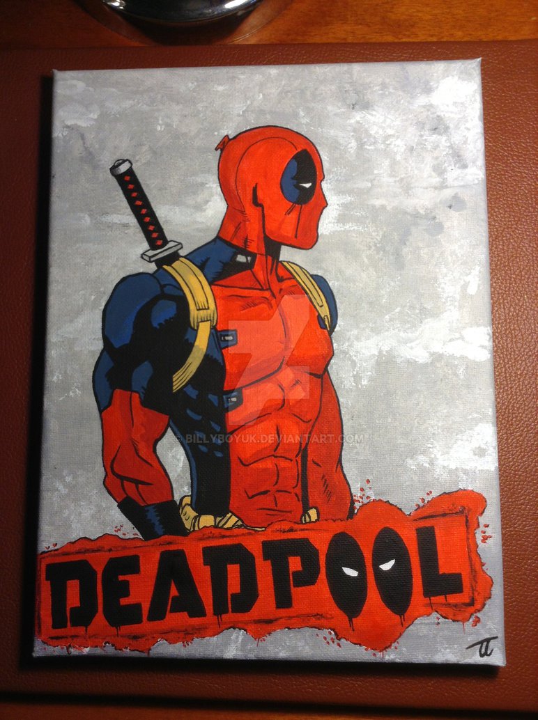 772x1034 Deadpool Acrylic Painting Canvas Art By Billyboyuk - Deadpool Canvas Painting