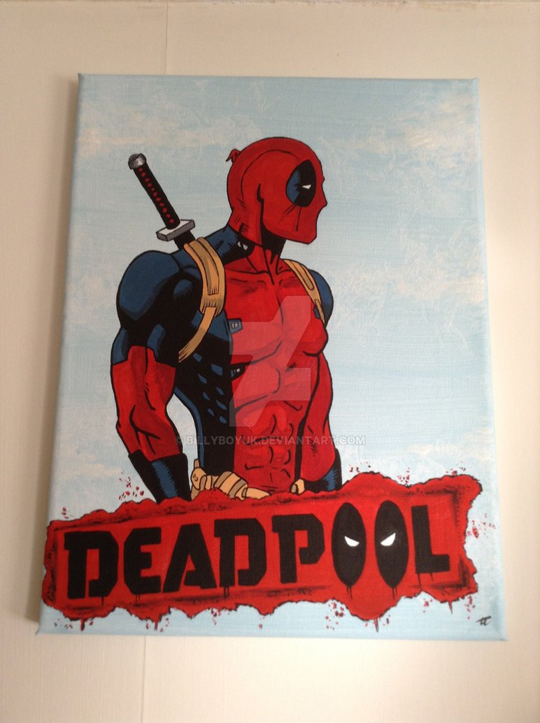 772x1034 Deadpool Acrylic Painting Canvas Art By Billyboyuk - Deadpool Canvas Painting
