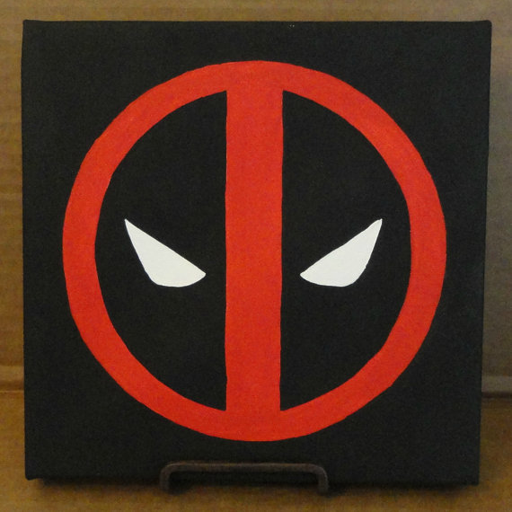 570x570 Minimalist Deadpool - Deadpool Canvas Painting