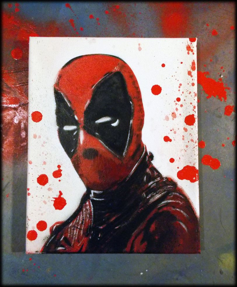 812x983 Deadpool 8x10 Canvas By Kriminalrx On Paintings - Deadpool Canvas Painting
