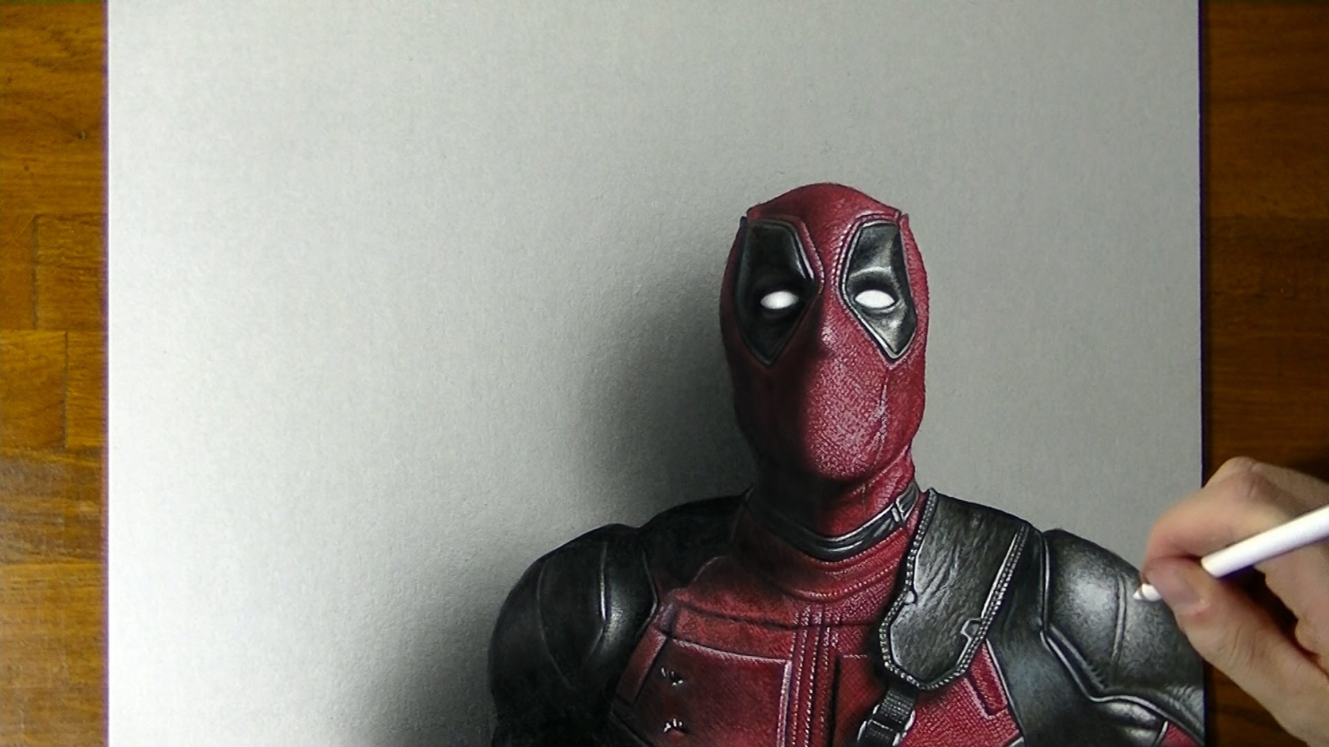 1920x1080 Deadpool Drawing - Deadpool Oil Painting