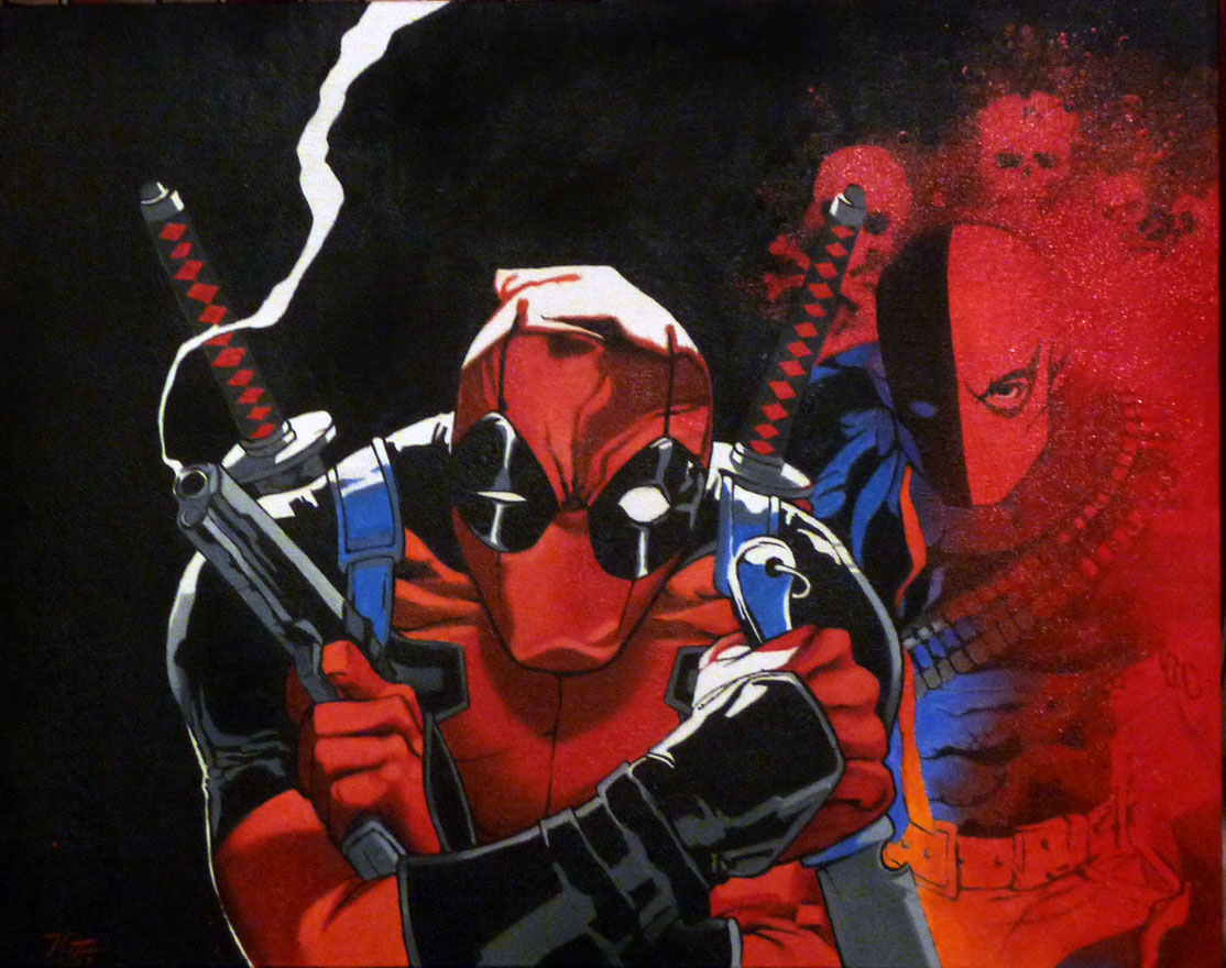 1114x880 K. Jackson - Deadpool Oil Painting