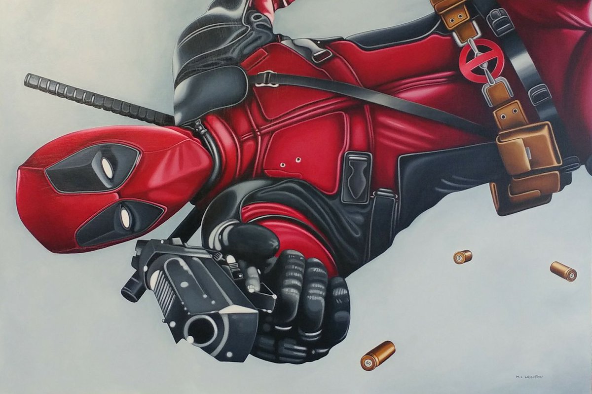 1200x798 Marielouisewrightson On Twitter My Very Cool - Deadpool Oil Painting
