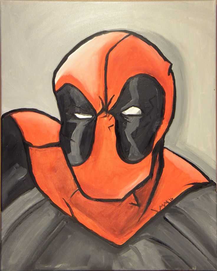 736x918 9 Best Cool Art Images On Oil On Canvas, Oil Paintings - Deadpool Oil Painting