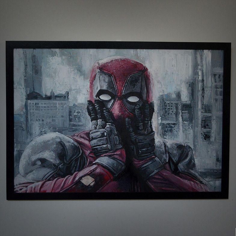 785x785 Deadpool' 50x70cm, Oil Painting Cinema Fanatica - Deadpool Oil Painting