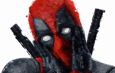 400x254 Limited Ed Mendoza Deadpool Abstract Modern Contemporary Oil - Deadpool Painting