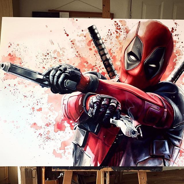 640x640 New Painting For The Exhibition! - Deadpool Painting