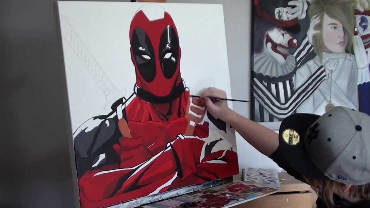 1280x720 Deadpool Painting - Deadpool Painting