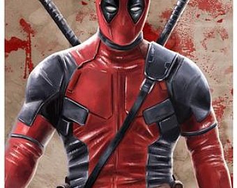 340x270 Deadpool Painting Etsy - Deadpool Scream Painting