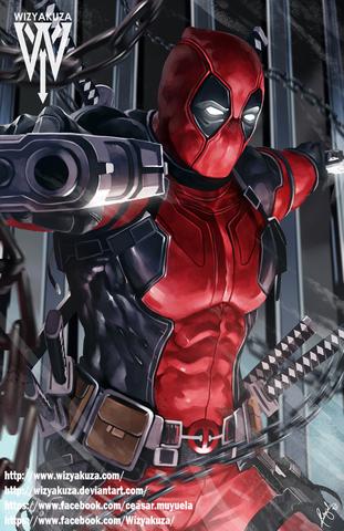 311x480 Products Tagged Deadpool - Deadpool Scream Painting