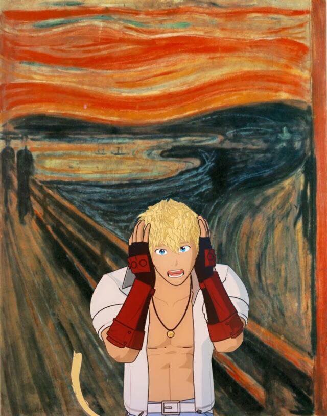 640x816 The Scream Rwby Know Your Meme - Deadpool Scream Painting