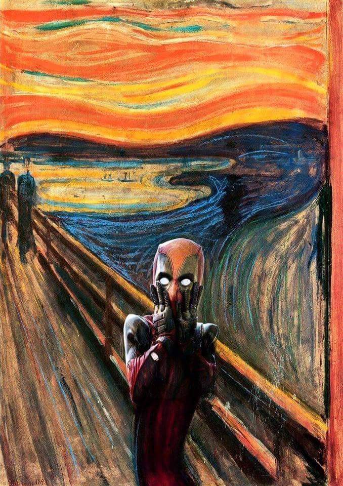 678x960 Deadpool Scream - Deadpool Scream Painting