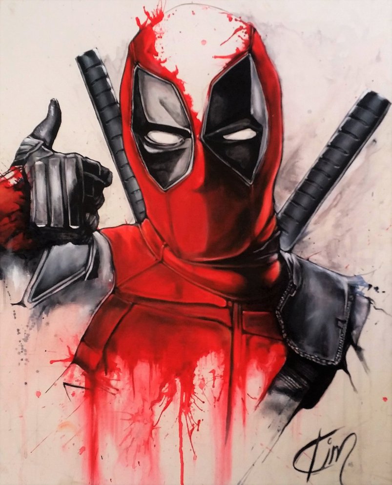 803x994 Deadpool By Misstrinatee - Deadpool Scream Painting