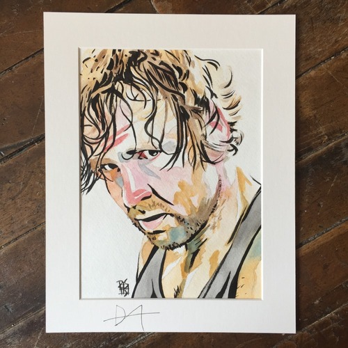 500x500 Dean Ambrose Signed Rob Schamberger Painting Wwe Auction - Dean Ambrose Painting