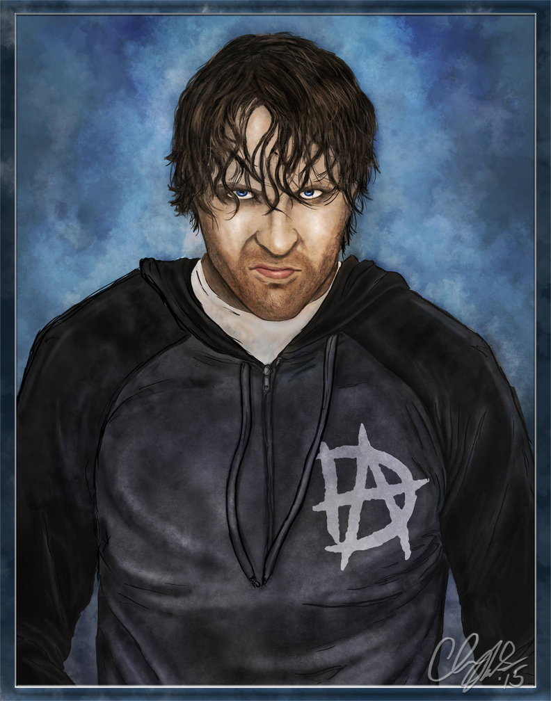 792x1008 Dean Ambrose Portrait By Galrosk - Dean Ambrose Painting