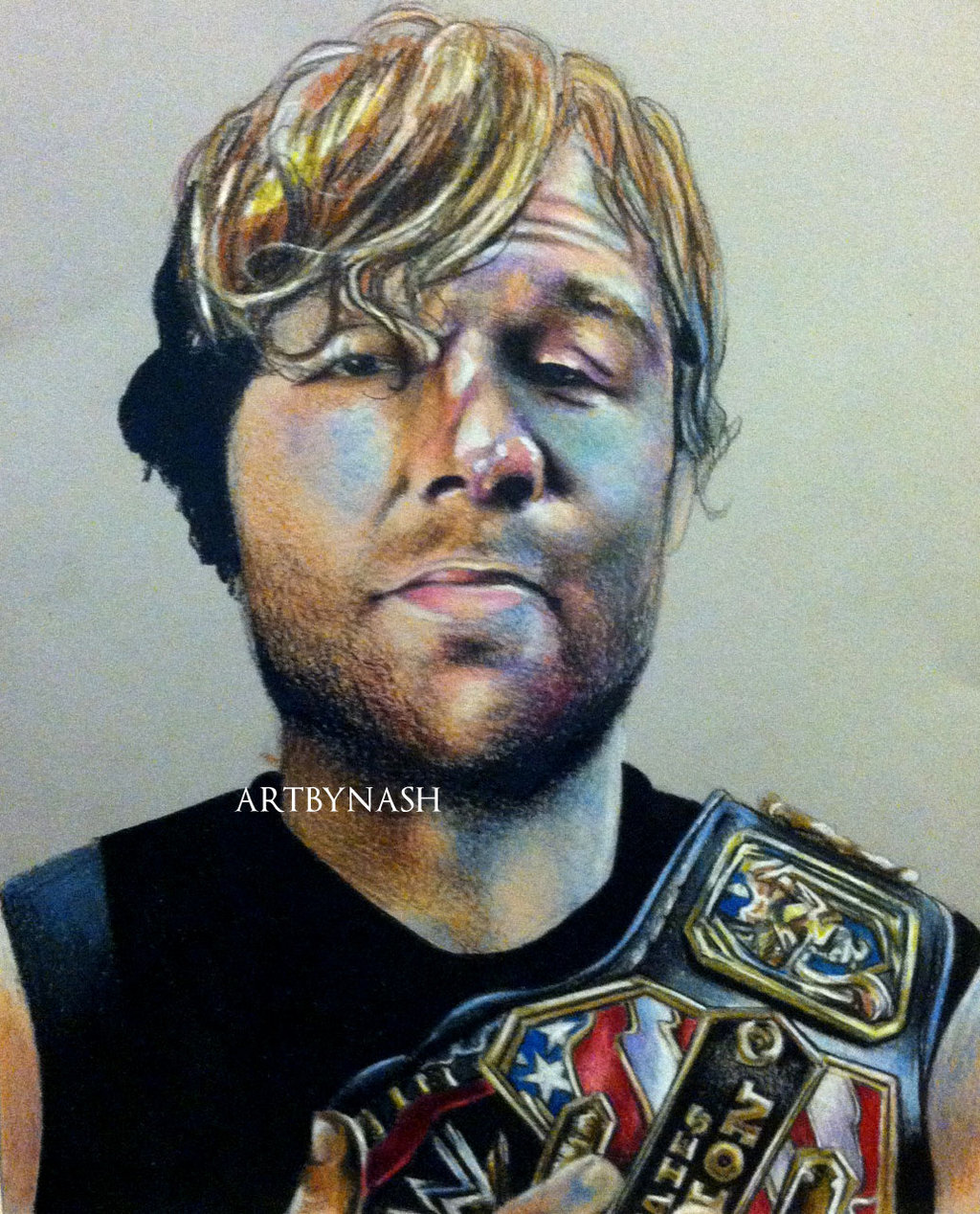 1024x1268 Former Us Champ - Dean Ambrose Painting