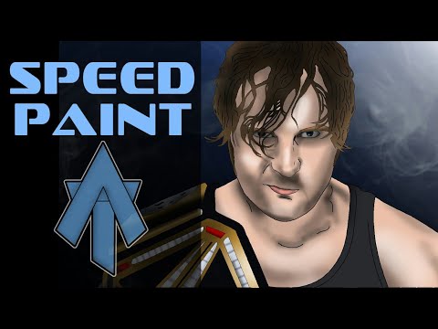 480x360 Speed Painting Wwe Battleground 2016 Dean Ambrose - Dean Ambrose Painting