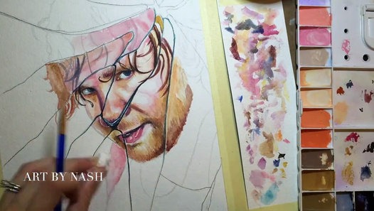526x297 Watercolor - Dean Ambrose Painting