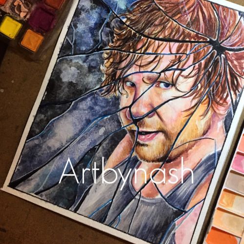 500x500 Watercolor Dean Ambrose Painting (8x11) This Is What I Took - Dean Ambrose Painting