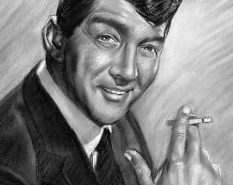 340x270 Dean Martin Painting Poster Print Reproduction Rat Pack - Dean Martin Painting