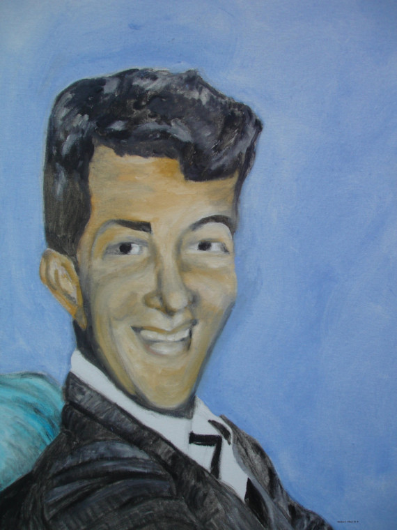 570x760 Ilovedinomartin Dean Martin - Dean Martin Painting