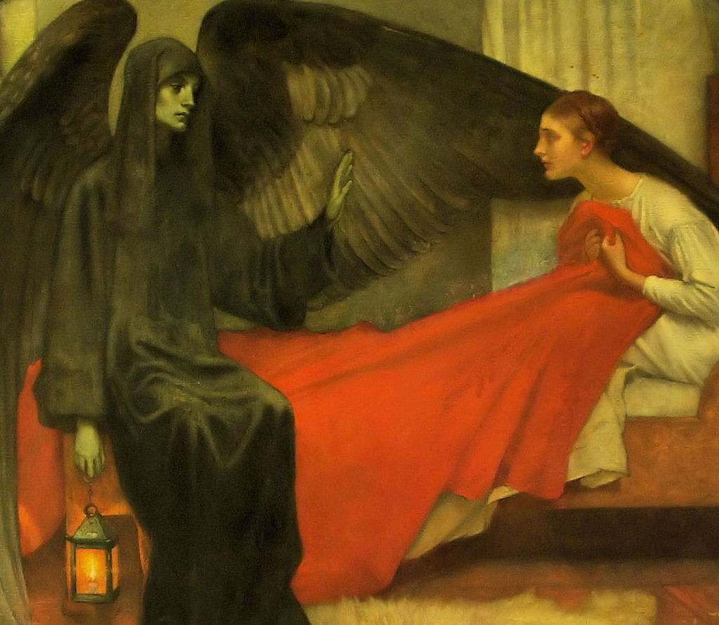 1024x891 Death And The Maiden Painting Marianne Stokes Oil Paintings - Death And The Maiden Painting