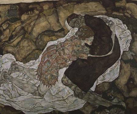 450x376 Death And The Maiden (Mann Und Madchen) - Death And The Maiden Painting