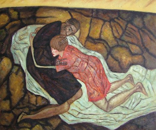 520x433 Various Artists Death And The Maiden Painting 3110oil Paintings.biz - Death And The Maiden Painting