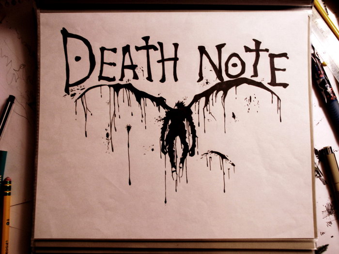 700x525 Death Note Splashes Painting Art Anime Wall Print Poster Au Ebay - Death Note Painting