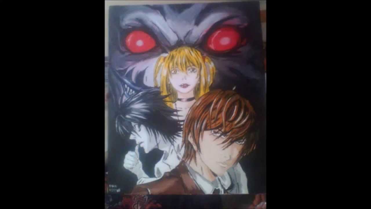 1280x720 Death Note Painting - Death Note Painting