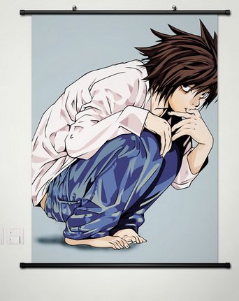 342x431 Wall Scroll Poster Fabric Painting For Anime Death - Death Note Painting