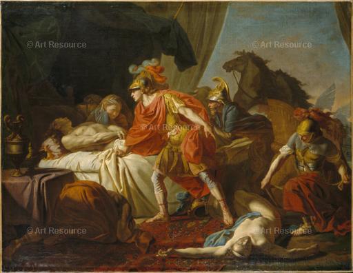 512x396 Art Resource Fine Art Stock Licensing - Death Of Achilles Painting