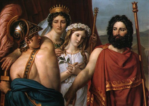 520x369 Iphigenia - Death Of Achilles Painting