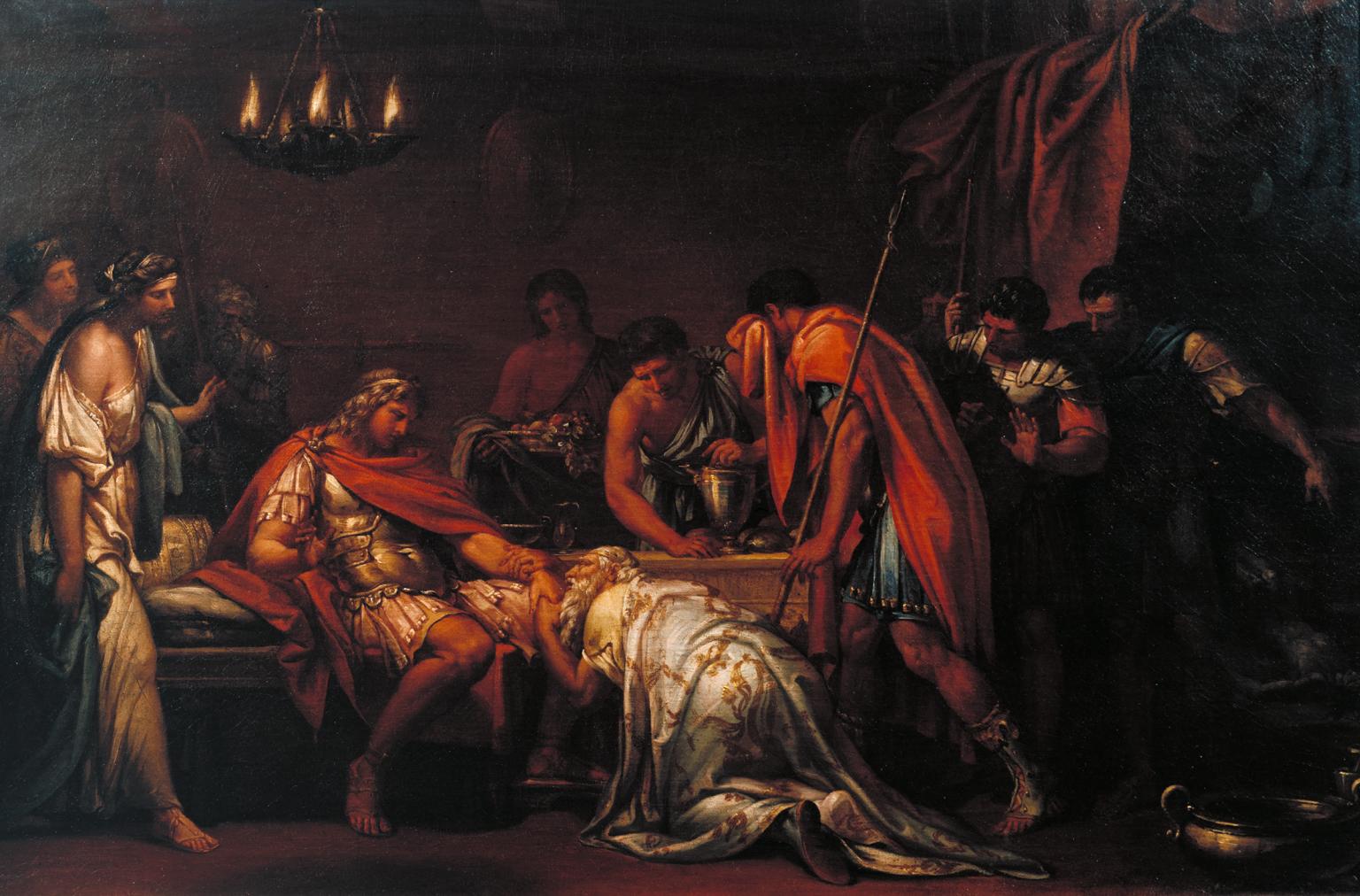 1536x1012 Priam Pleading With Achilles For The Body Of Hector', Gavin - Death Of Achilles Painting