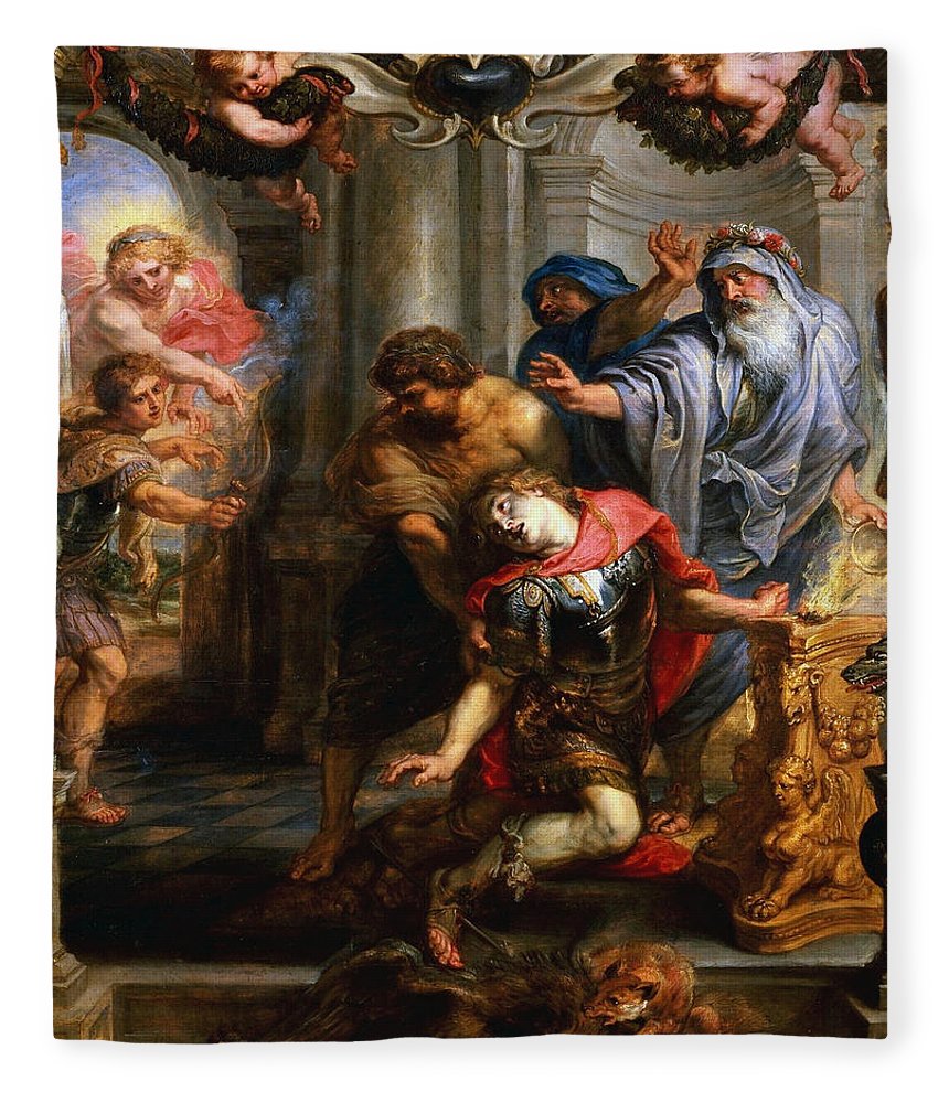860x1000 The Death Of Achilles Fleece Blanket For Sale By Peter Paul Rubens...