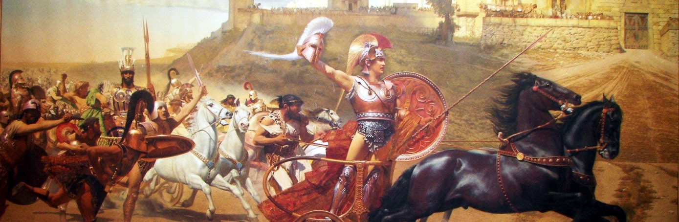 1389x454 Achilles - Death Of Achilles Painting