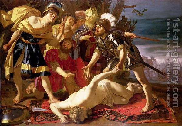 600x417 Achilles Deciding To Resume Fighting Upon The Death Of Patrocles - Death Of Achilles Painting