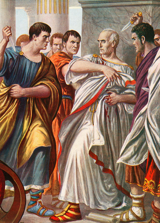 647x900 The Assassination Of Julius Caesar Painting By Tancredi Scarpelli - Death Of Caesar Painting