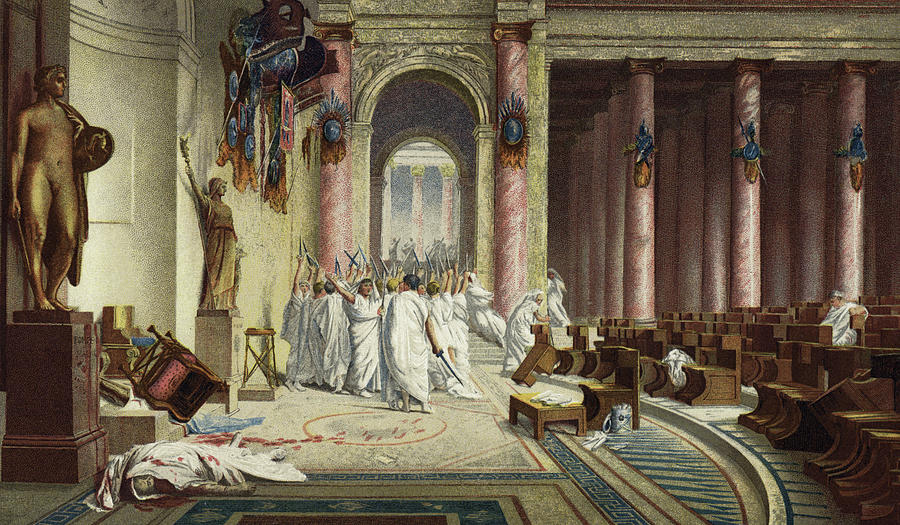 900x525 The Death Of Caesar Painting By Jean Leon Gerome - Death Of Caesar Painting
