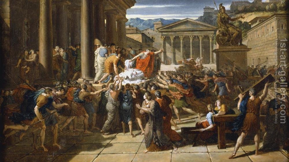 1000x562 The Death Of Caesar Guillaume Guillon Lethiere Reproduction 1st - Death Of Caesar Painting