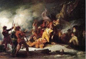 300x206 John Trumbull Reproductions For Sale 1st Art Gallery - Death Of General Warren At Bunker Hill Painting