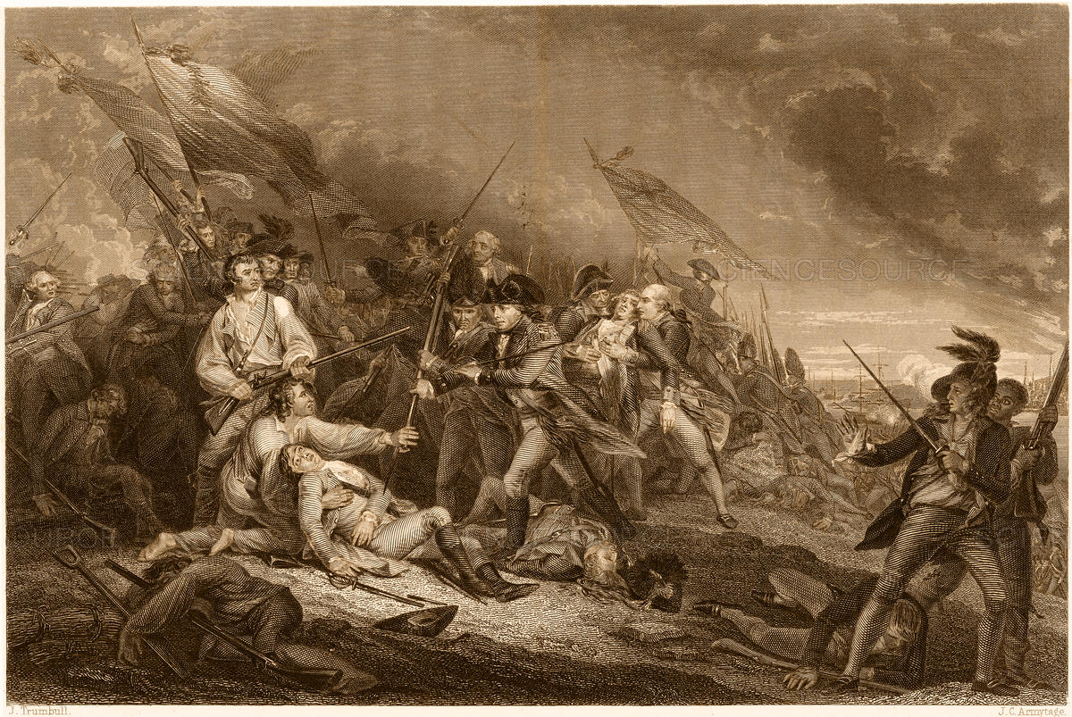 1200x803 Science Source - Death Of General Warren At Bunker Hill Painting